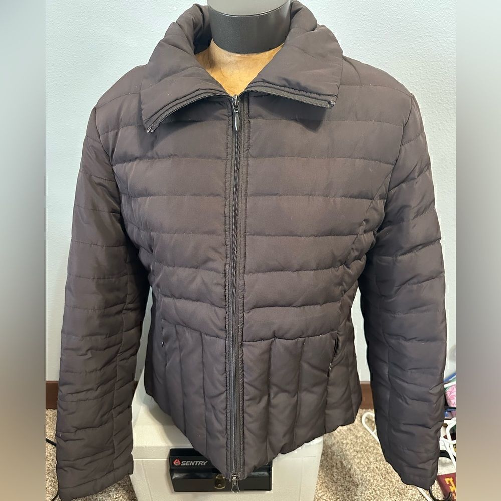 Kenneth Cole Reaction Womens XL Brown Full ZIP Puffer Jacket